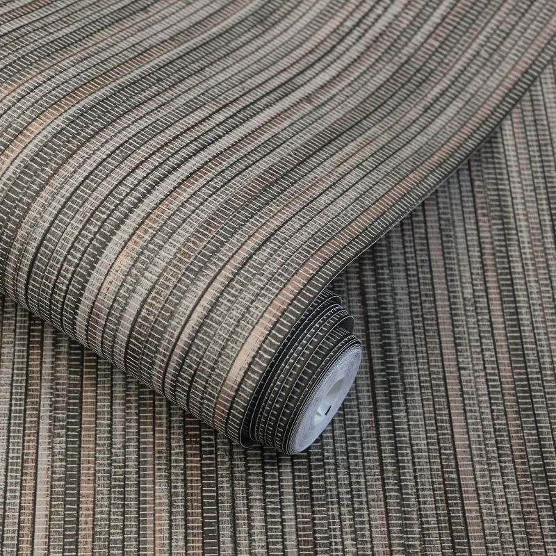 Tempaper Grasscloth Removable Wallpaper Dark Brown