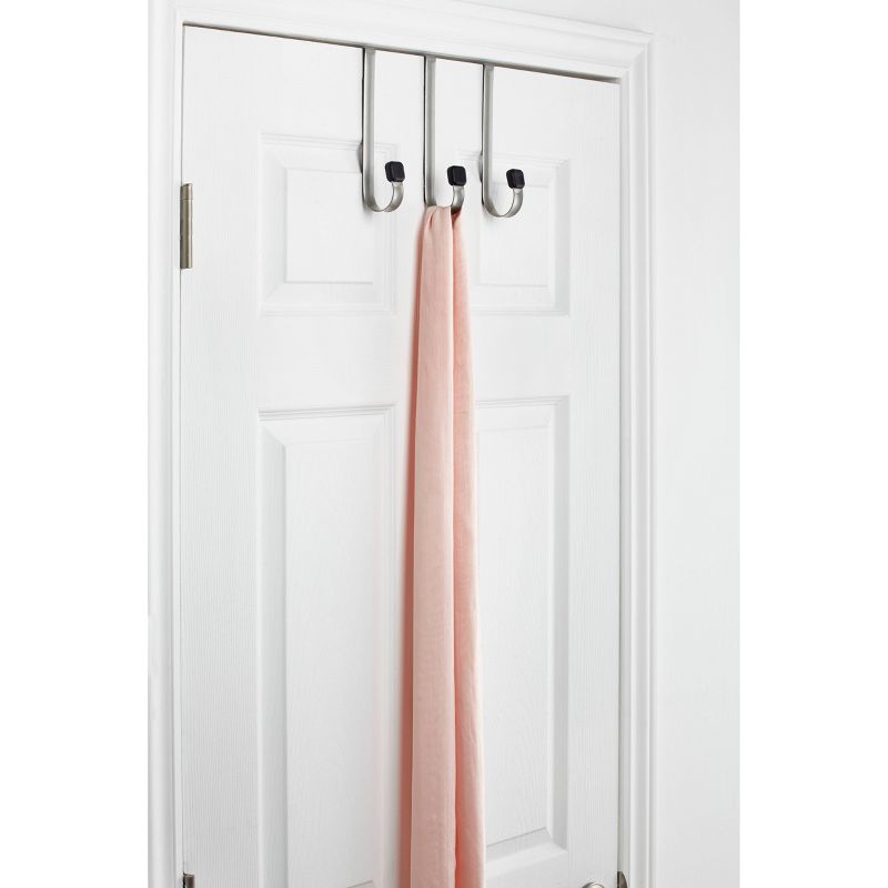 Linger Over the Door 3 Hook Black/Nickel - Loft by Umbra