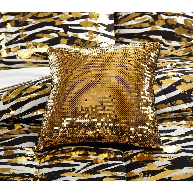 Full Brushstoke Gold Zebra Bed in a Bag Gold - Heritage Club