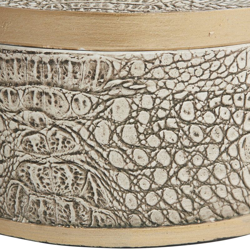 Olivia & May Set of 3 Weave Baskets with Wooden Lids