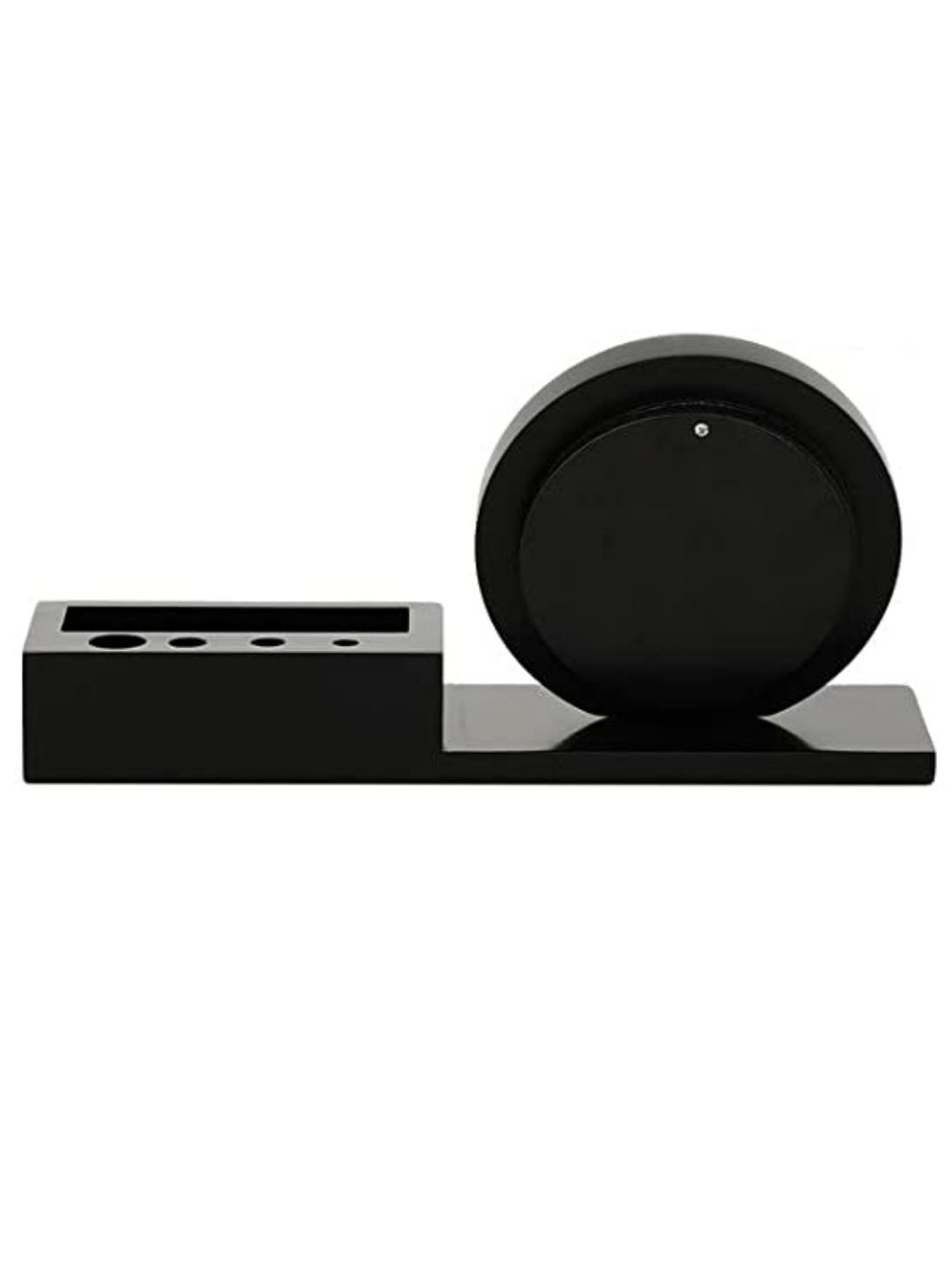 CHRONIKLE Black Wood Table or Desk Clock
