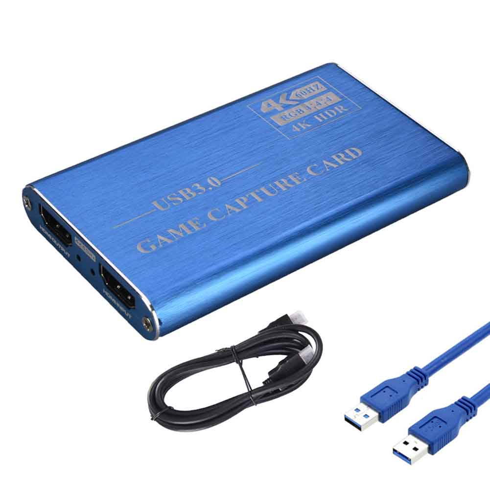 HDMI Capture USB Video Capture Card Device USB 3.0 Grabber Game Capture Recording Box with HDMI Loop-Out Stream and Record in Full HD 1080P Support Windows,Mac OS and Linus System