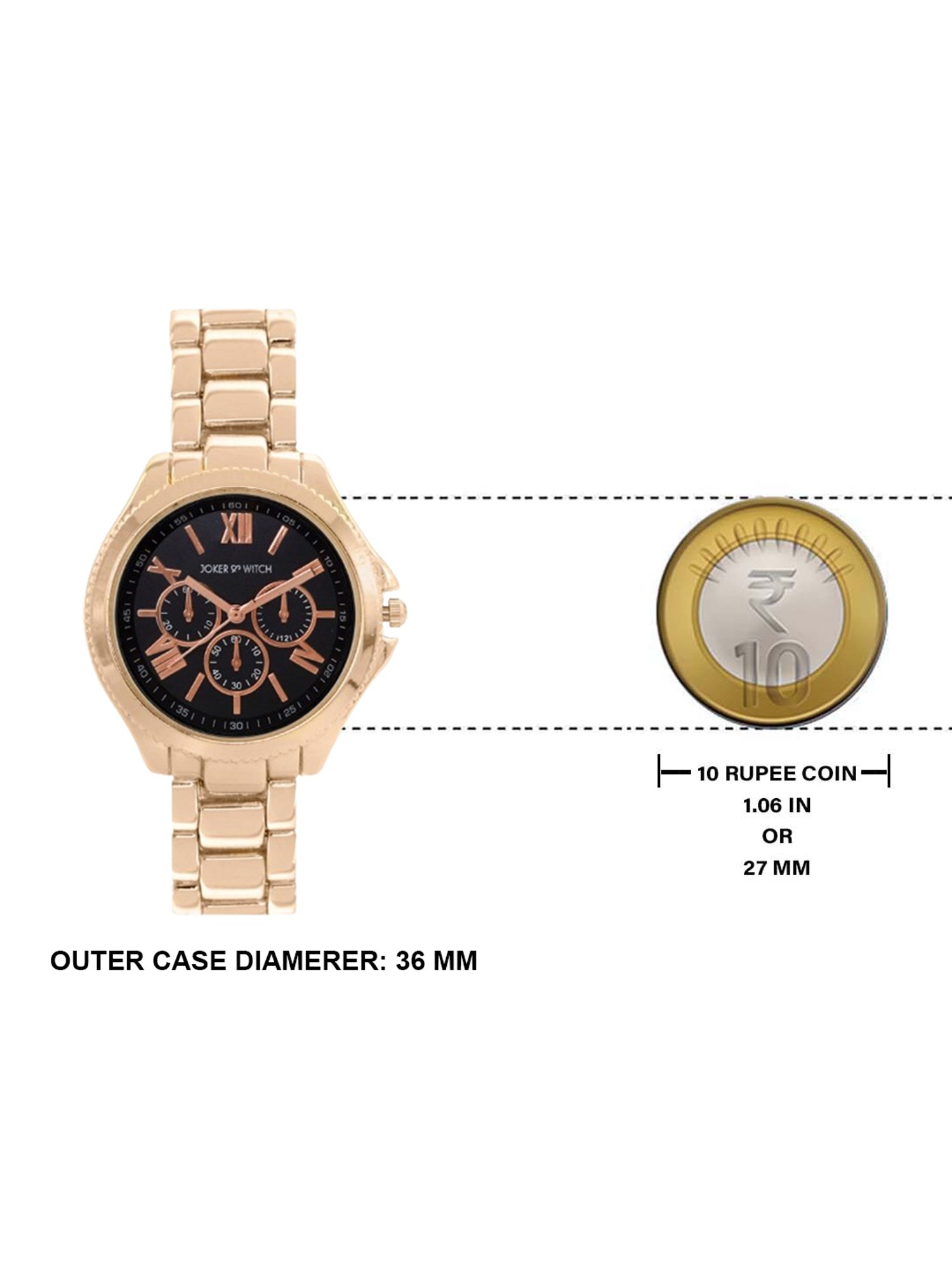 Joker & WItch JWLT287 Multifunction Watch for Women With Ring, Bracelet