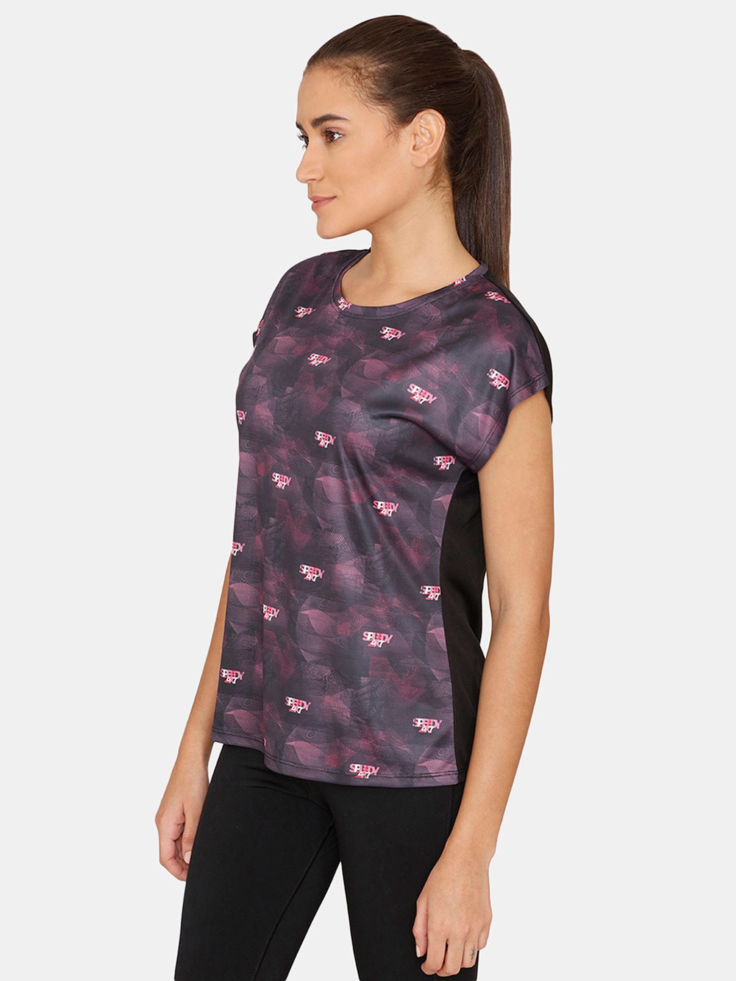 Zelocity by Zivame Multicolor Printed T-Shirt