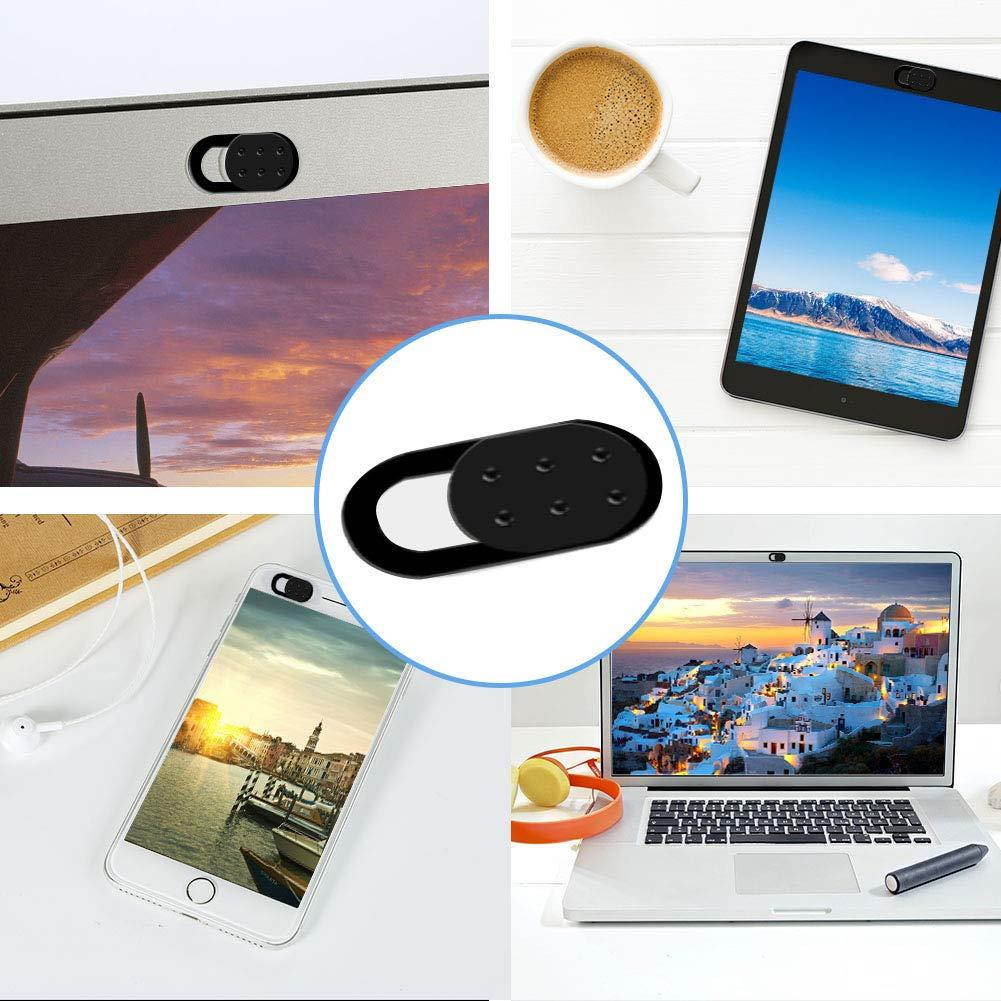 Camera Cover Slide, Webcam Cover Slider, Smartphone Webcam Sticker, Laptop Camera Cover (3 Pack (3 Black + Cleaning Paper))