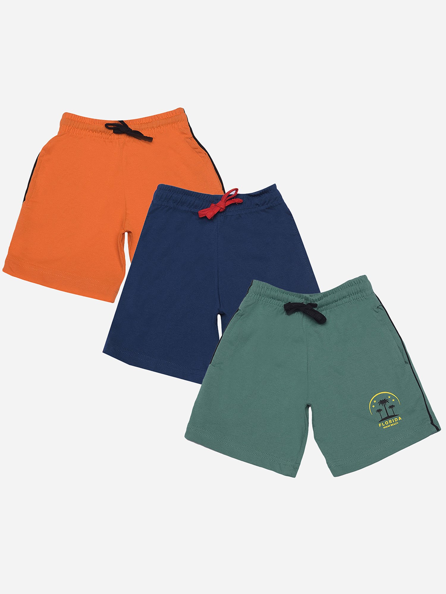Dollar Boys Assorted Solid Bermuda (Pack Of 3)