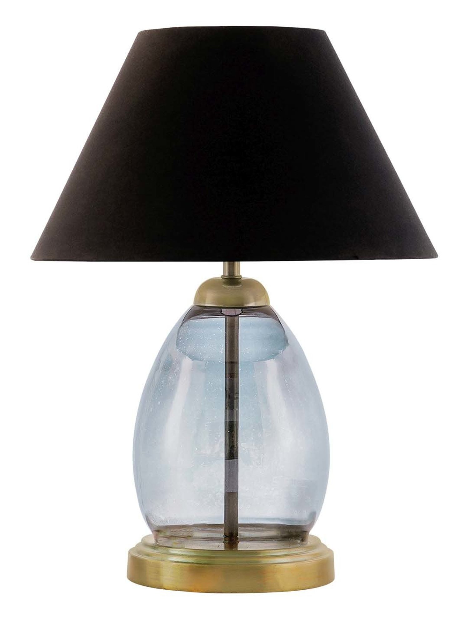 Kapoor E Illuminations 'Tiered' Black & Transparent Glass Table Lamp - Set of 1