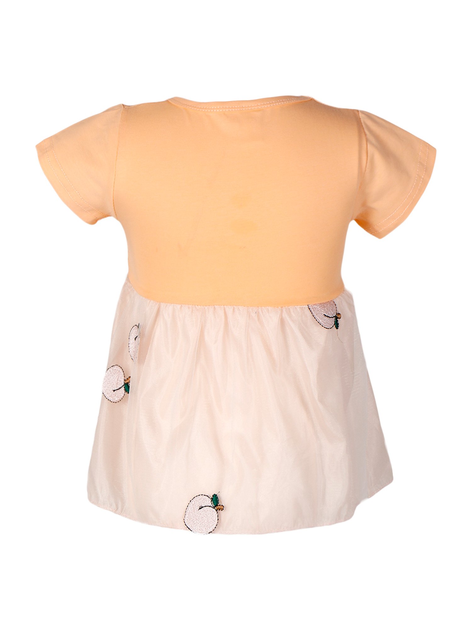 Passion Petals Kids Peach Printed Dress