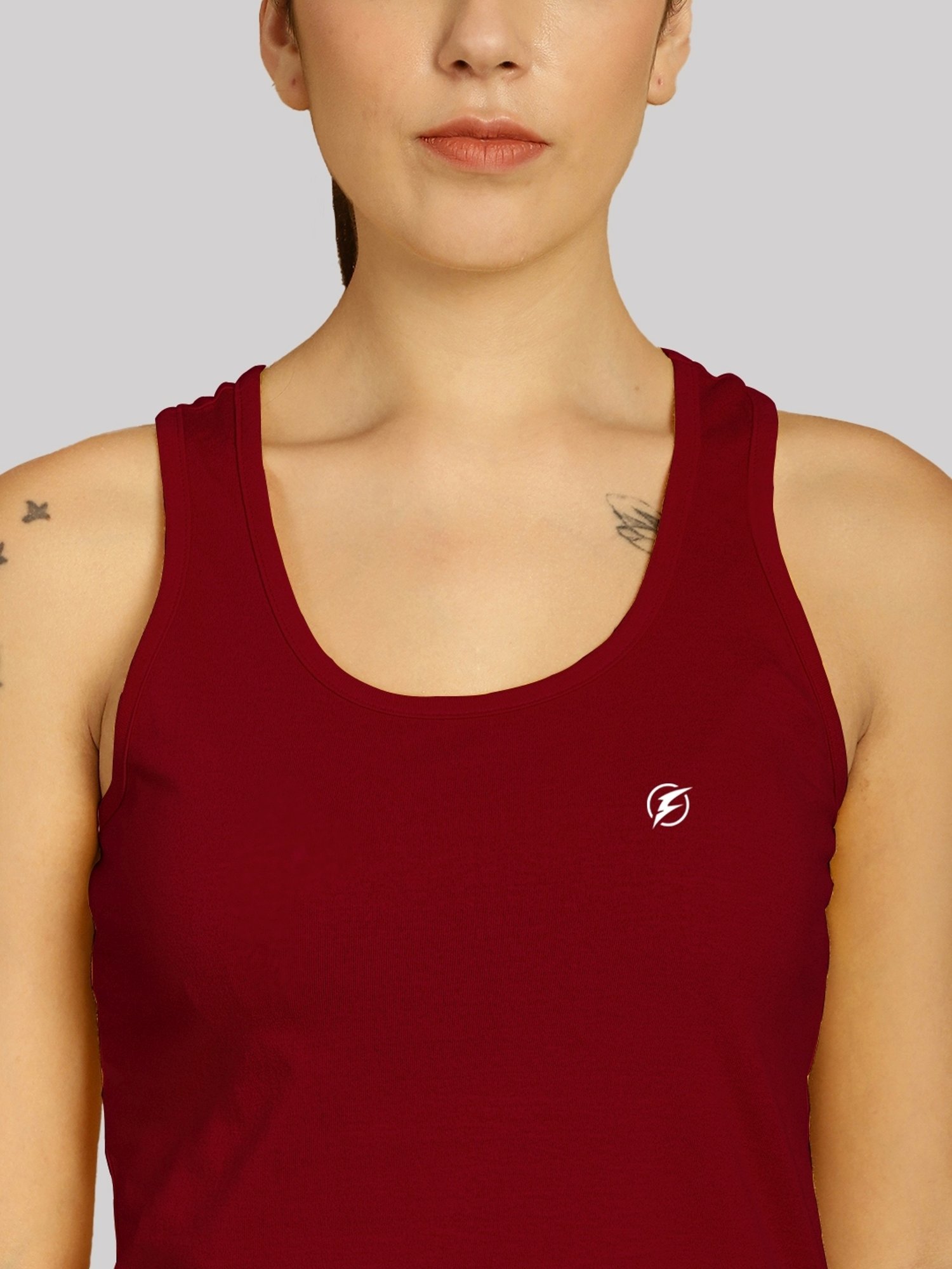 Friskers Maroon & Mustard Cotton Sports Tank Top - Pack Of 2