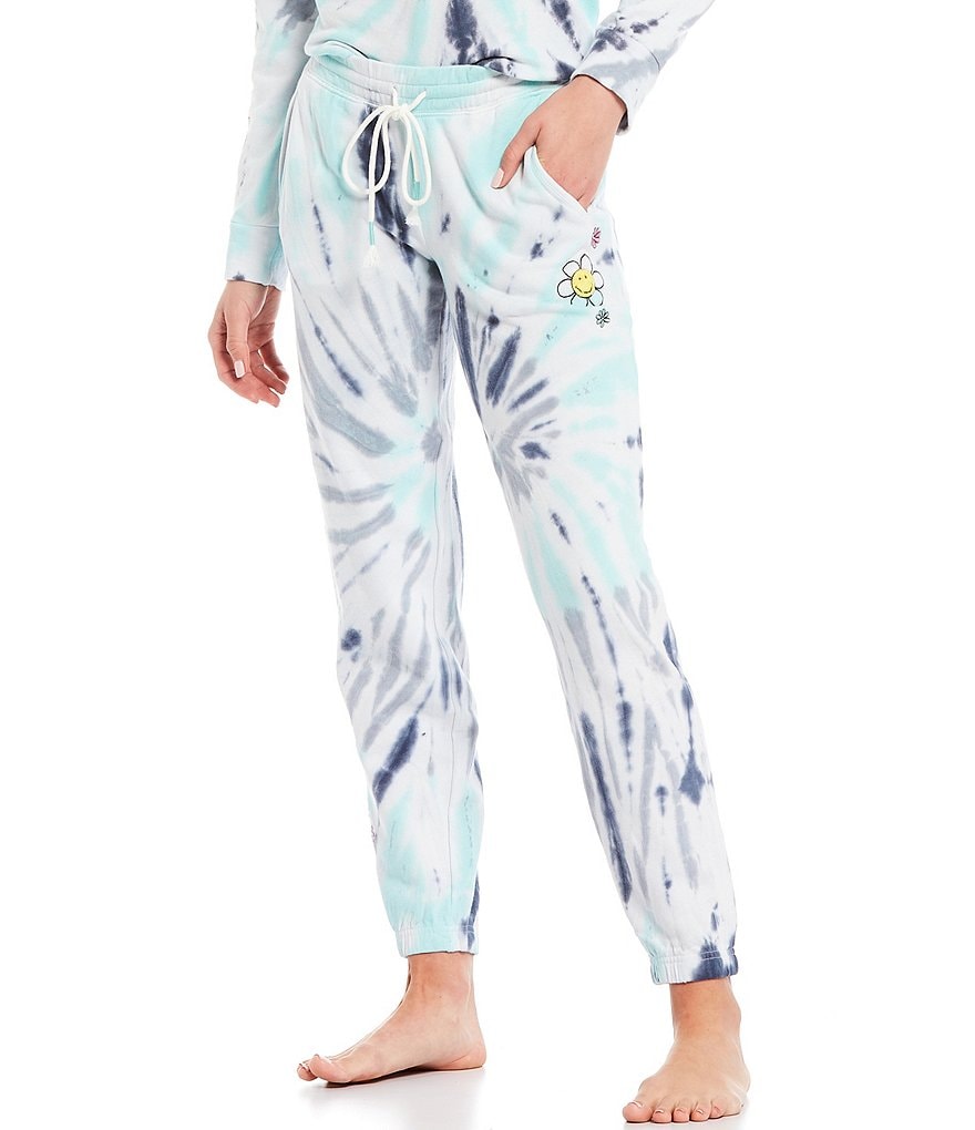 PJ Salvage Daydreams Doodles #double;Be Kind#double; Tie Dye Jogger Coordinating Sleep Pants