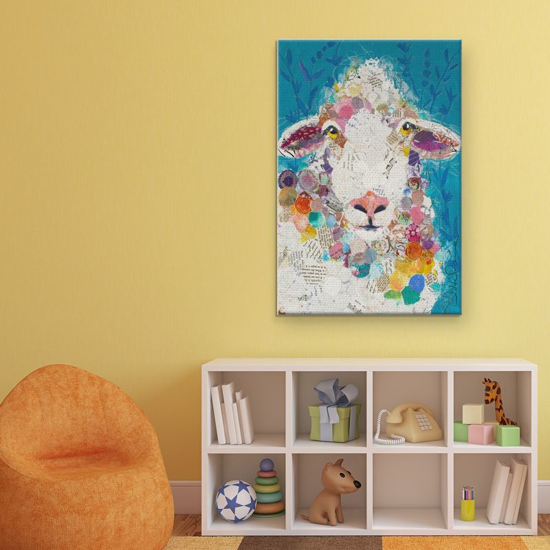 24"x36" I Love Ewe By Elizabeth St. Hiliaire Art On Canvas - Fine Art Canvas