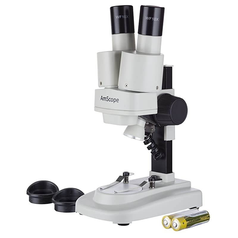 Kids SE100YLED Kids Student Home School Portable LED Stereo Microscope 20X amp 30X