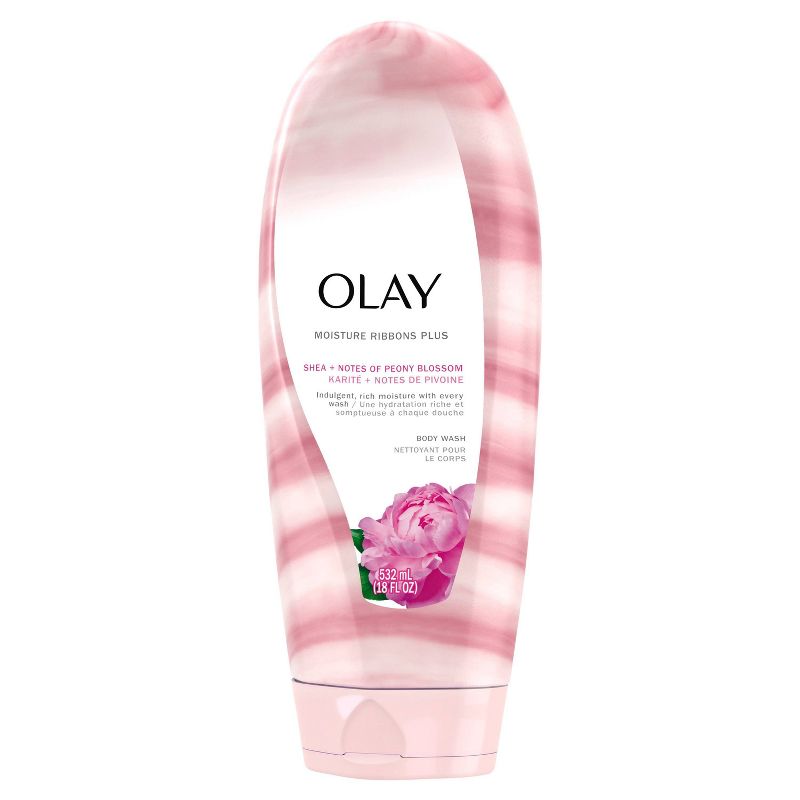Olay Moisture Ribbons Plus Shea + Peony Blossom Body Wash - 18 fl oz