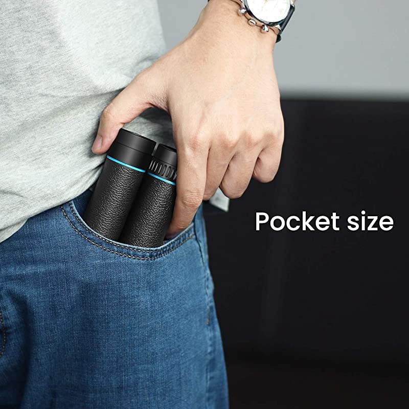 10x25 Compact Binoculars, Small Binoculars for Kids Adults, Lightweight Binoculars for Bird Watching, High Powered Folding Binoculars Opera Glasses for Hunting Travel Concerts Shows