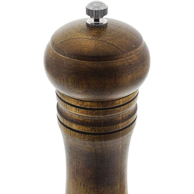 Juvale Wooden Pepper Grinder Mill with Durable Adjustable Knob for Pepper, Salt, Spices, 2.2x2.5x8.5 in