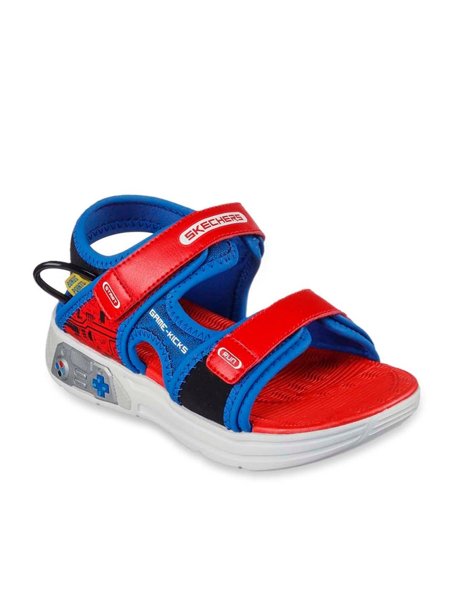 Skechers Boys POWER SPLASH Red Blue Casual Sandals