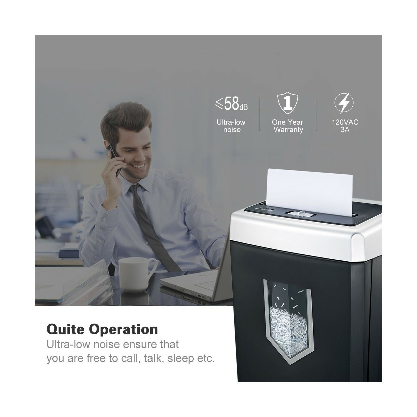 Bonsaii 14-Sheet Cross-Cut Heavy Duty Paper Shredder, 30-Minute Continuous Running Time, Credit Card/Staples Shredders for Office, Quiet Shredding Machine with Jam Proof System (C169-B)