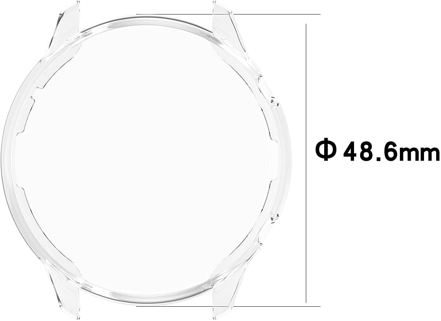 FitTurn Screen Protector Case Compatible with Amazfit GTR 2 & Amazfit GTR 2e TPU Slim Case Cover [Plating Metal Color Frame] [3D Full Coverage] Shell Protective for Amazfit GTR 2 Watch(Black)