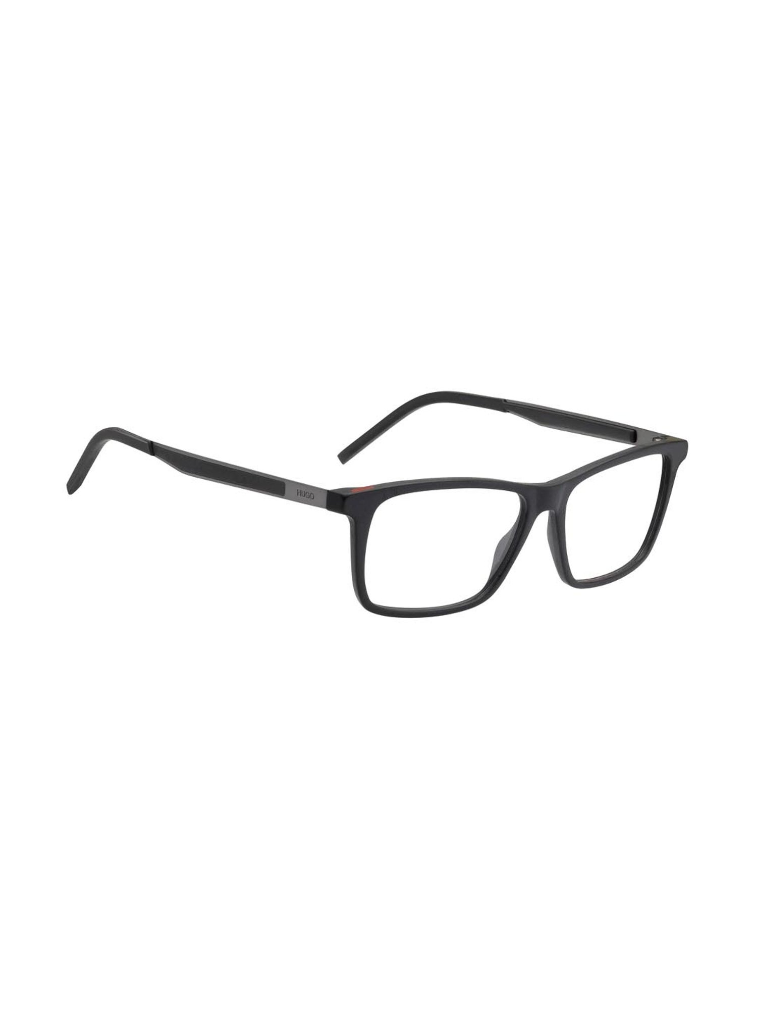 HUGO Black Rectangular Eye Frames for Men