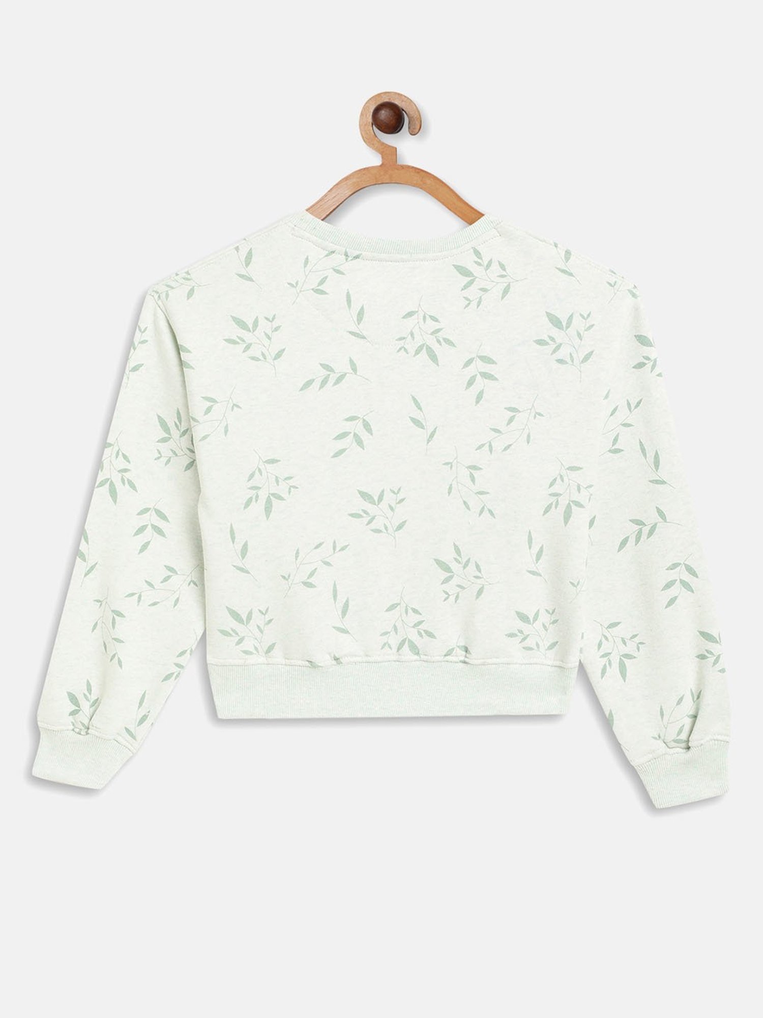 METTLE Kids Mint Printed Full Sleeves Sweatshirt