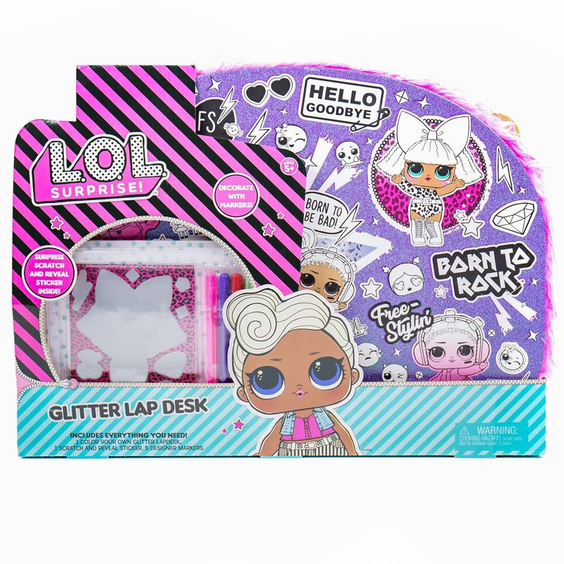 L.O.L. Surprise! Glitter Lap Desk with Markers