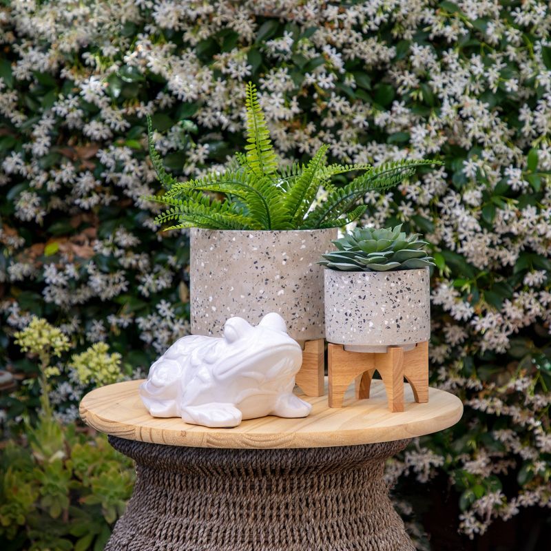 9" Ceramic Frog Figurine White - Sagebrook Home