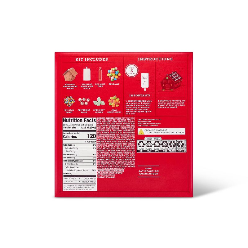 Holiday Pre-Built Gingerbread House - 29.8oz - Wondershop™