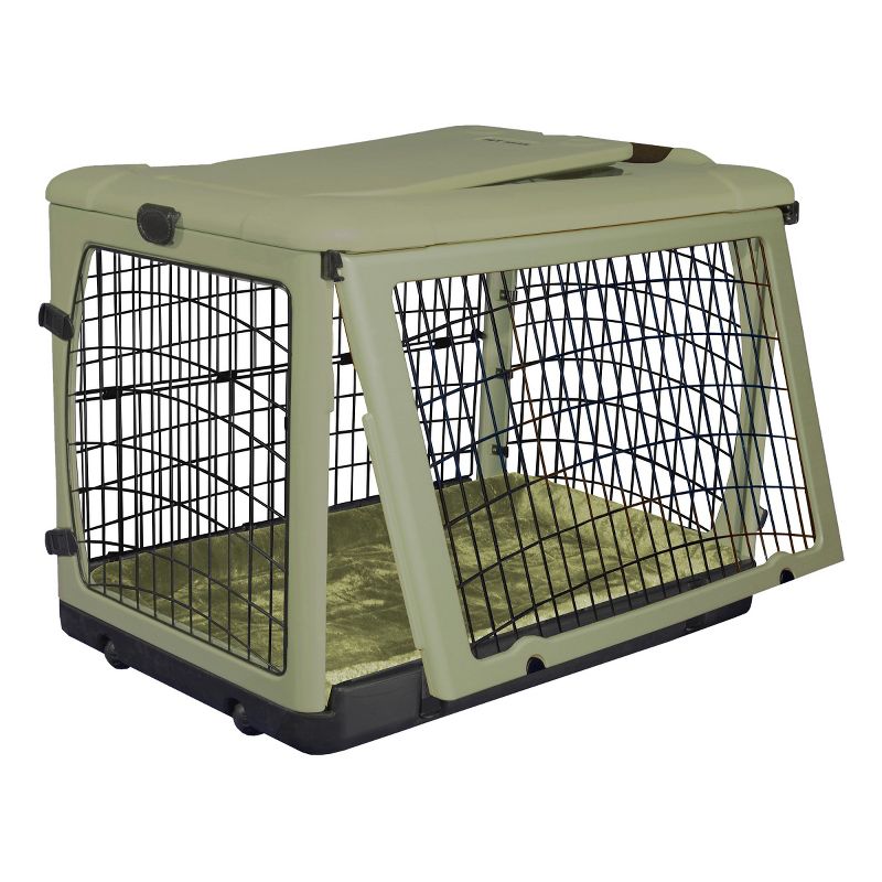 K&H Pet Products 3994 Thermo Outdoor Water Resistant Safe Escape Heated Kitty House with 2 Door Flaps For Feral and Outdoor Cats, Barn Red, Black