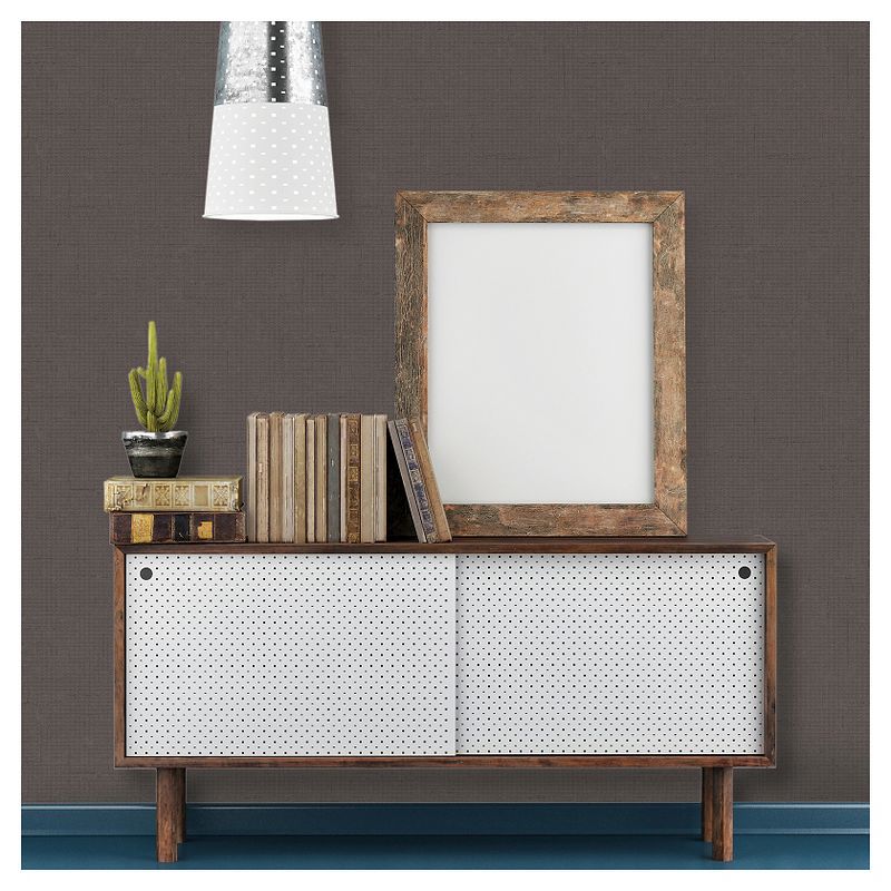 Tempaper Burlap Removable Wallpaper Dark Brown