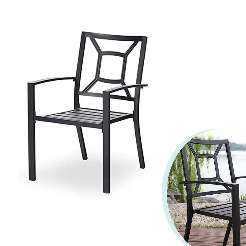 Circi 5pc Outdoor Dining Set - Black and Charcoal - CosmoLiving by Cosmoplitan