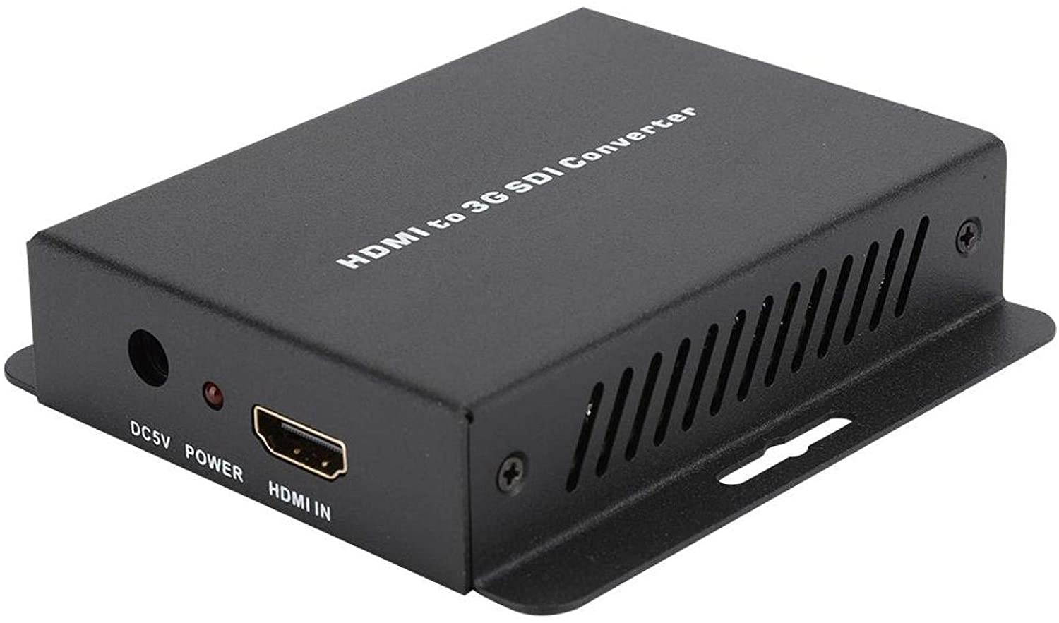 Black Long-Distance Transmission Converter Box HDMI Metal Durable Metal Converter for HDMI to 3G SDI(U.S. regulations)
