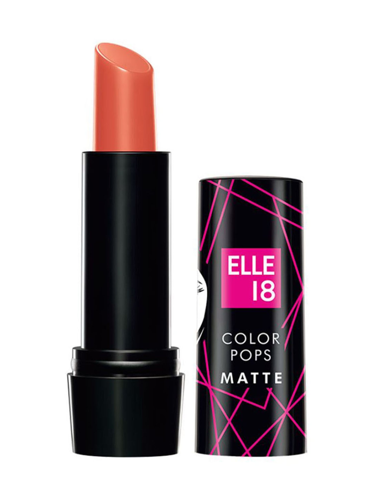Elle 18 Color Pops Matte Lipstick C27 Peach Impact - 4.3 gm