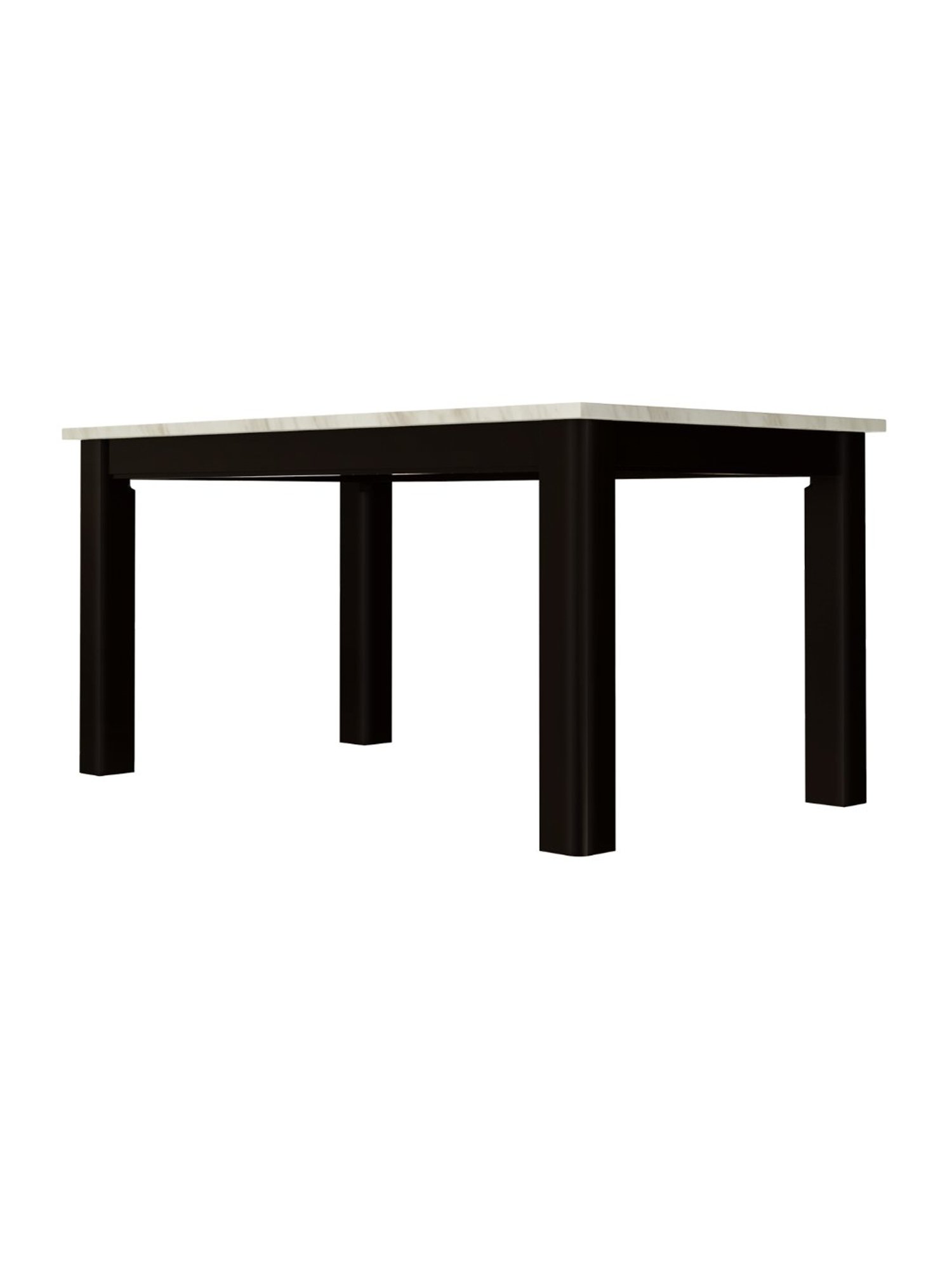 Godrej Interio Allure Black & White Rubber Wood 6 Seater Rectangular Dining Table