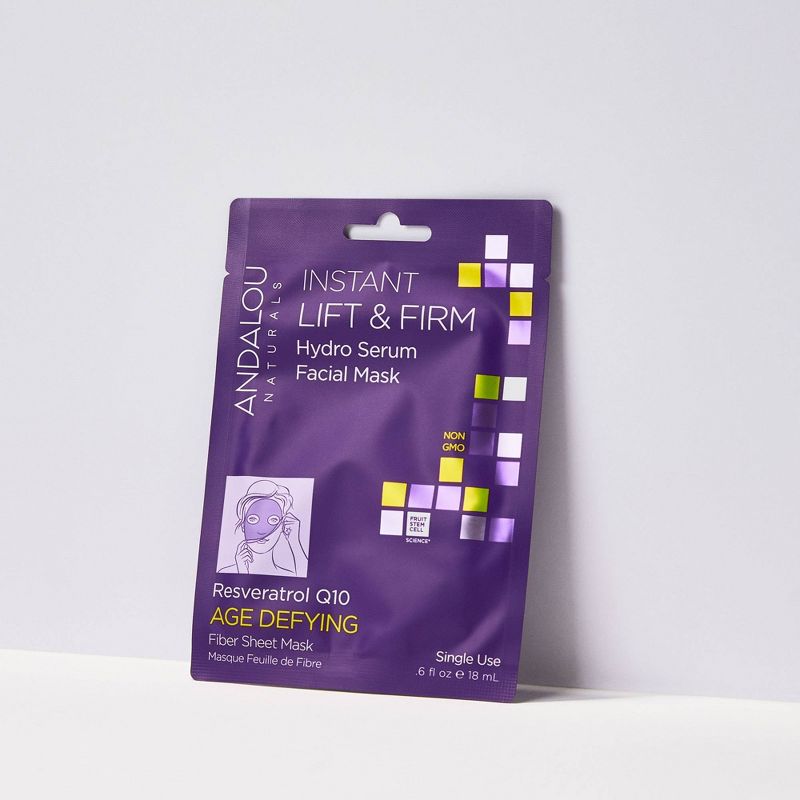 Andalou Naturals Age Defying Lift & Firm Hydro Serum Facial Mask - 0.6 oz