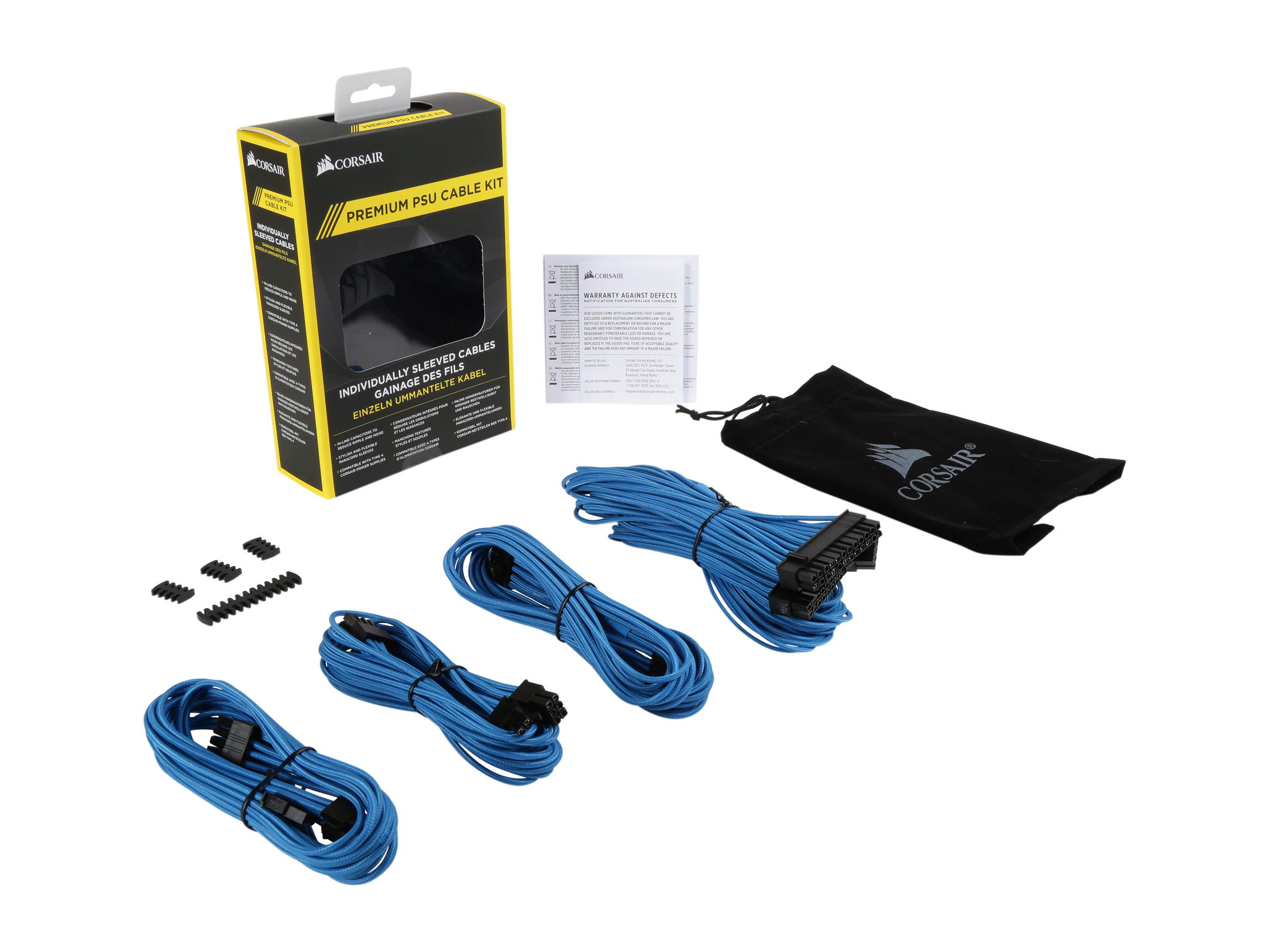 Corsair CP-8920145 Premium Individually Sleeved PSU Cable Kit Starter Package, Type 4 (Generation 3)