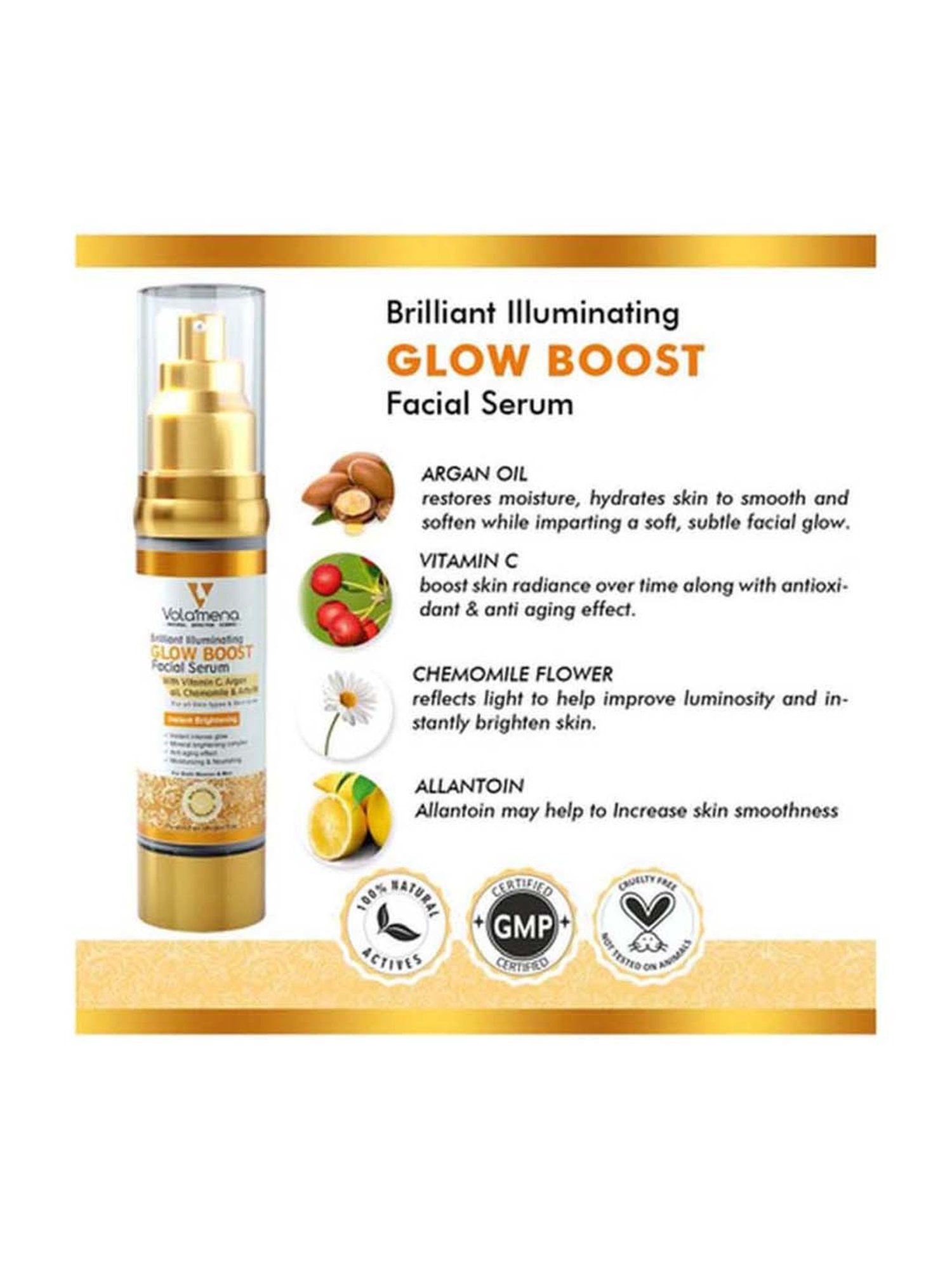 Volamena Brilliant Illuminating Glow Boost Facial Serum - 50 ml