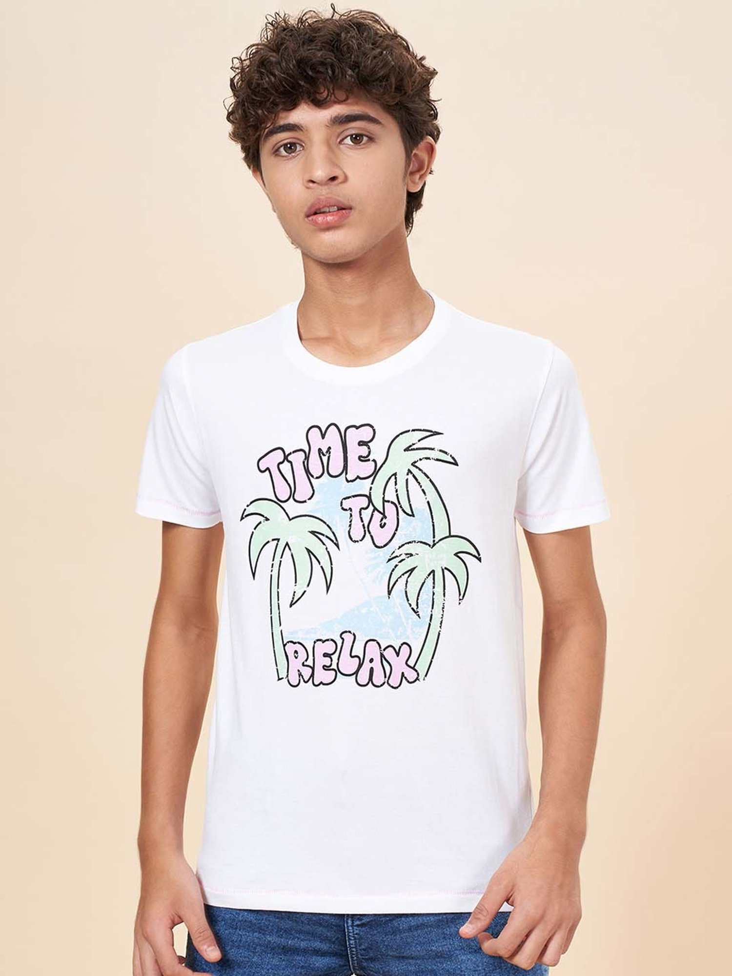 Coolsters by Pantaloons Kids White Cotton Printed T-Shirt