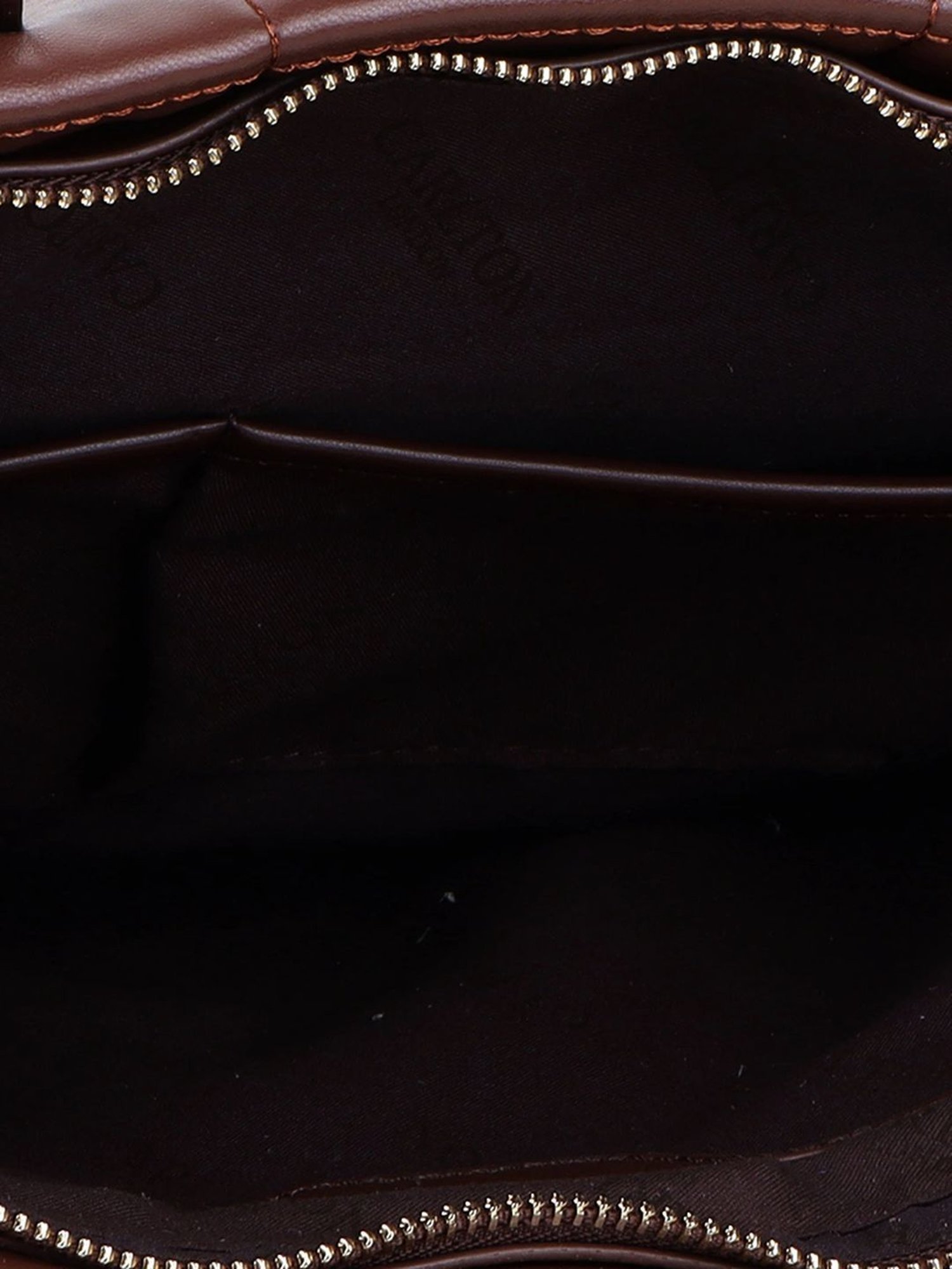 Carlton London Brown Textured Large Tote Handbag