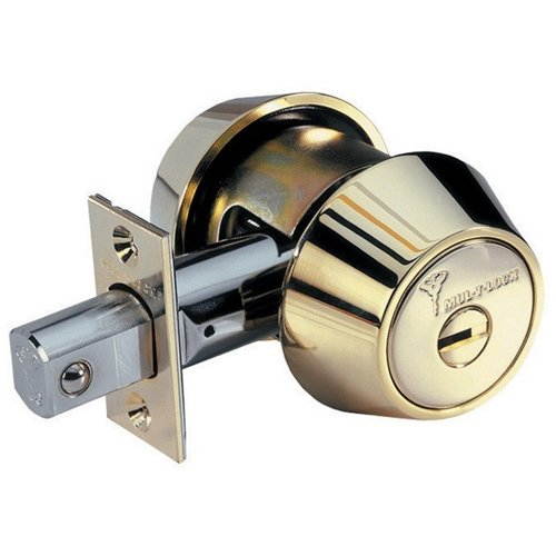 Mul-t-lock, HD2-05-206, Brass, Hercular Double Cylinder Deadbolt, Key On Both Sides, HIGH SECURITY, INTERACTIVE + 206 KEYWAY