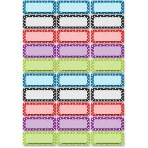 Ashley Dry Erase Dotted Nameplate Magnets - 1 Pack - Dotted Design - Rectangular