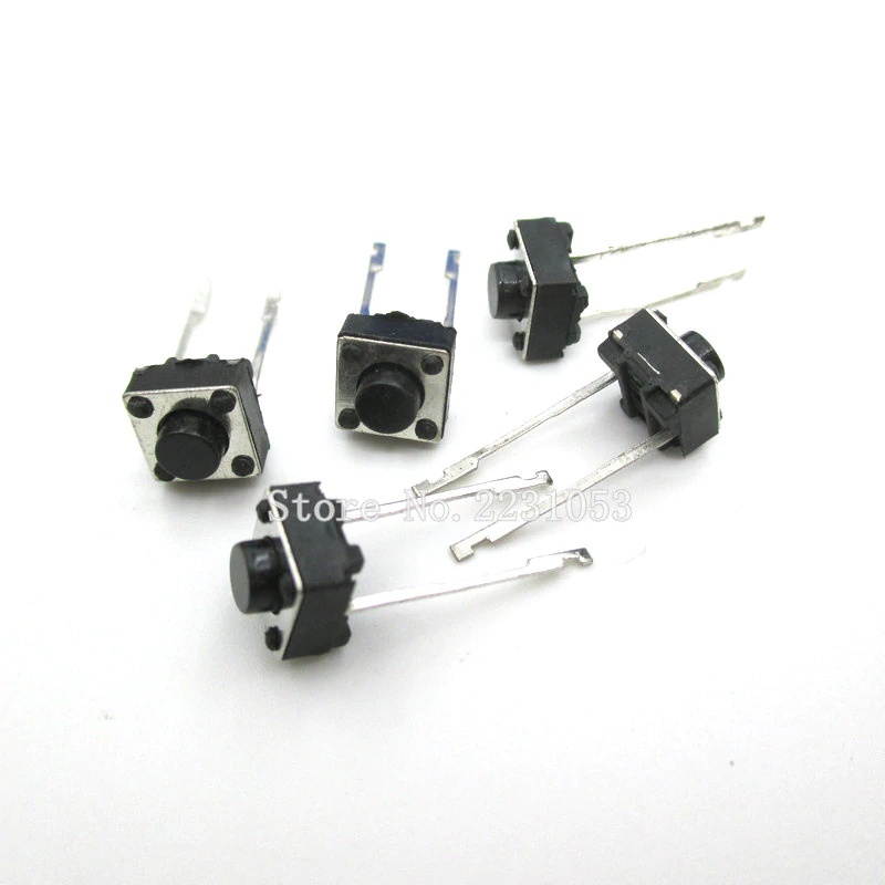 100PCS/Lot Tactile Push Button Switch 2 pins 6*6*5 mm Key Switches 6x6x5mm Micro Switch