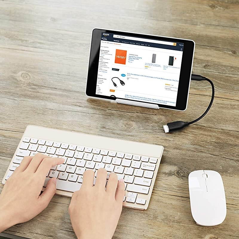 Micro USB Male to USB 20 Female Adapter OnTheGo OTG Convertor Cable 3Pack Black