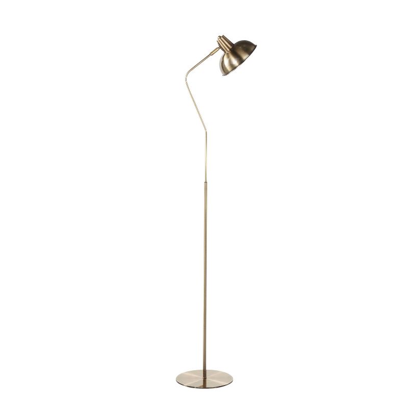 Metal Contemporary Darby Floor Lamp Black (Includes LED Light Bulb) - LumiSource