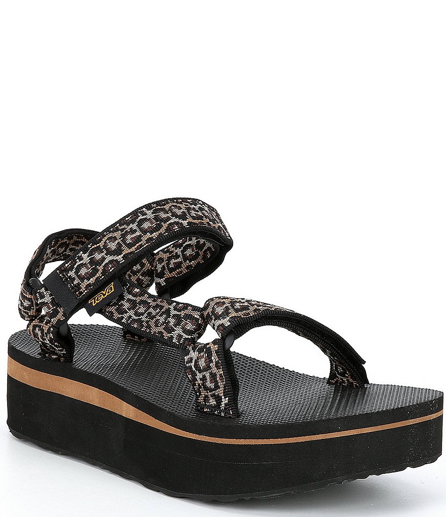 Aetrex Jillian Sport Leopard Print EVA Water Friendly Wedge Sandals