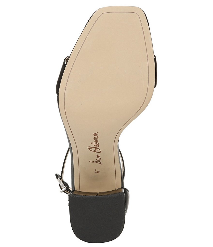 Sam Edelman Daniella Leather Block Heel Square Toe Dress Sandals