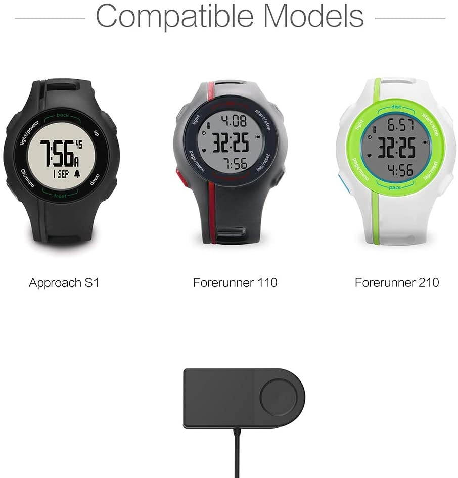 TUSITA Charger Compatible with Garmin Forerunner 110 210, Approach S1 - USB Charging Cable 100cm - GPS Smartwatch Accessories