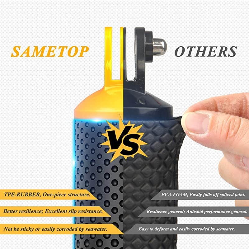 Floating Hand Grip Waterproof Handle Floaty Handler Compatible with GoPro Hero 8 Black Hero 7 BlackSilverWhite 6 5 4 Session 3+ 3 2 1 Hero 2018 Fusion DJI Osmo Action Cameras