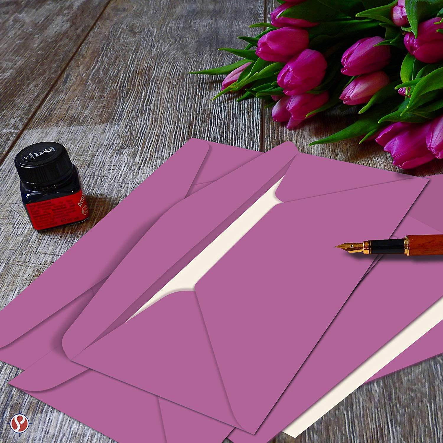 #10 Business Color Mailing Envelopes | 4 1/8 X 9 .5 inches | 24lb Bond Bright Color Paper (90 gsm) | 50 Envelopes Per Pack | Planetary Purple