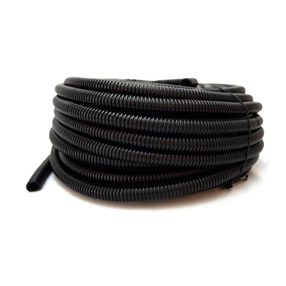 Wire Loom Black 100' Feet 1/4" Split Tubing Hose Cover Auto Home Marine