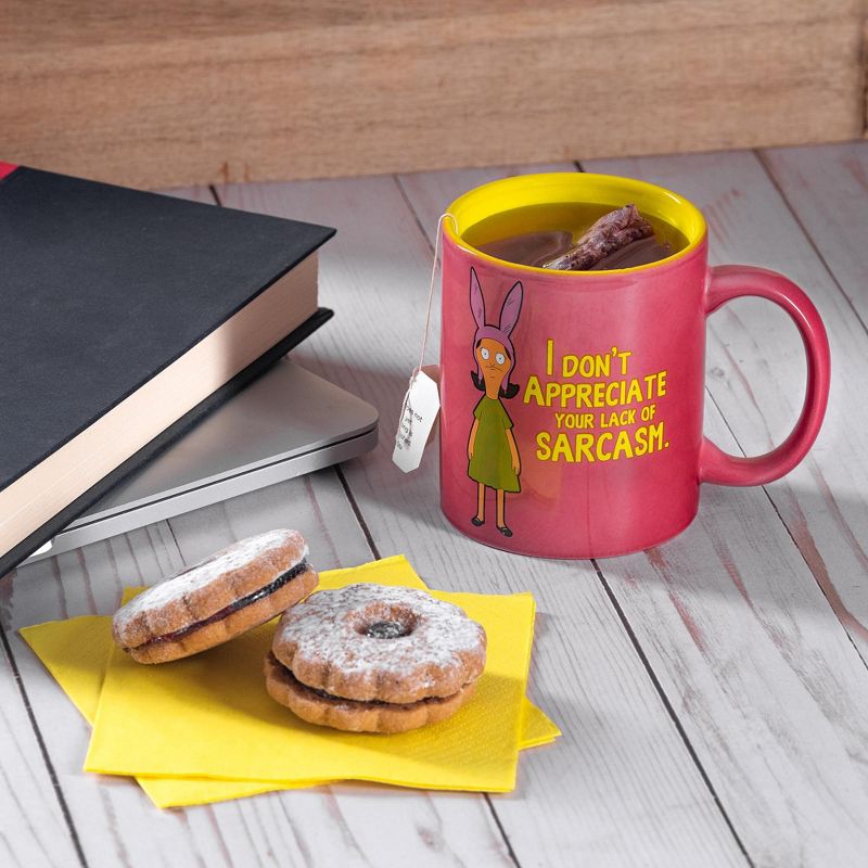 Surreal Entertainment Bob's Burgers Louise Belcher Sarcasm 12oz Coffee Mug